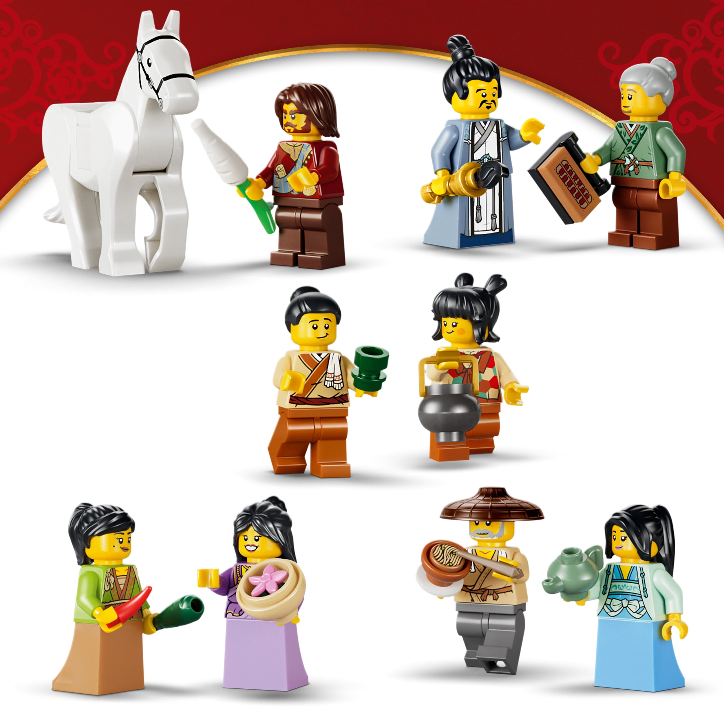 LEGO Chinese Festivals Ancient Moon-Gazing Inn - Building Toy for Boys & Girls, Ages 9+ - Spring Festival Decorations & Craft Kit - 80121