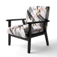 thumbnail image 3 of Designart « Fusion Abstraite Symétrique Rose Gris » Fauteuil d'Appoint Rembourré Cubisme Rose - Fauteuil Moderne pour Salon, 3 of 7