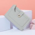 thumbnail image 2 of Card Holder Pouch Women Purse Versatile Women‘s Purse with Button Closure Solid Color Card Holder Wallet Portable Changes, 2 of 5