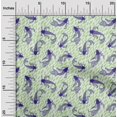 thumbnail image 2 of oneOone Viscose Chiffon Light Green Fabric Asian Japanese Koi Fish Craft Projects Decor Fabric Printed by The Yard 42 Inch Wide, 2 of 4