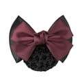 thumbnail image 4 of Decodeary Professional Hair Plate Mesh Pocket Practical Snood Net Elegant And Professional Two Bows-wine red 5Set, 4 of 6