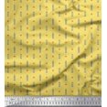 thumbnail image 1 of Soimoi Satin Silk Fabric Curve Diamond & Clock Tower Architectural Print Fabric by the Yard 42 Inch Wide, 1 of 3