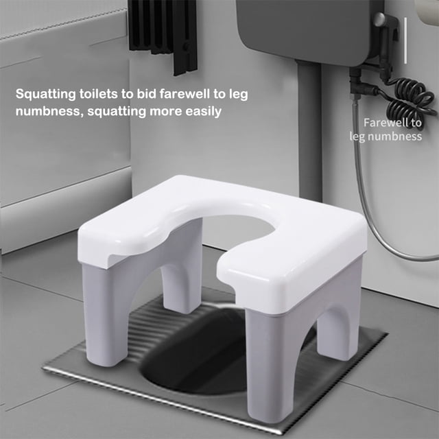 VONKY Squatting Pan Stool – Stabilize Your Posture For Improved Digestion And Health Bathroom Stool For Adults Bathroom Stools white High end