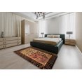 thumbnail image 4 of Ahgly Company Tapis d'Intérieur Ronds Abstraits Rouges à Motif Animal, 8 Pieds Rond, 4 of 6