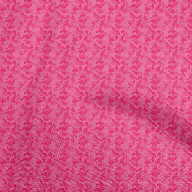 oneOone Rayon Pink2 Fabric Camouflage Craft Projects Decor Fabric Printed By The Yard 56 Inch Wide