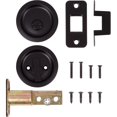 thumbnail image 5 of Round Pocket Door Lock, Privacy (Bed/Bath) Latch, 2-3/8" Backset, RCL, Matte Black by Stone Harbor Hardware, 5 of 5