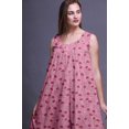 thumbnail image 3 of Bimba Rose Pâle3 Chemises de Nuit en Coton à Imprimé Artistique de Fleurs pour Femmes Robe Sans Manches Tenue de Nuit Robe Maxi X-Small, 3 of 6