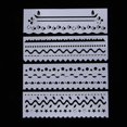 thumbnail image 3 of Rongfmy 8 Journal Drawing Template Stencils Set Scrapbooking DIY Card Wave, 3 of 9