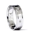 thumbnail image 2 of Mens 14K White Gold Polished Diamond Wedding Band Ring, 2 of 3