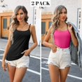 thumbnail image 2 of ORUYROP Débardeurs en Coton avec Bretelles Spaghetti Réglables Couche Cami Col Rond S - 5X, 2 of 7