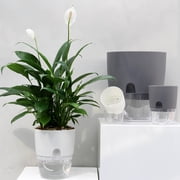 Self Watering Planter Self Watering Pot Flower Planter Planting Pot Decorative Planter Self Watering Planter Cotton Rope Plastic Decorative Planting Pot For Indoor Outdoor Plants