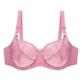 thumbnail image 2 of PENGXIANG Women‘s Underwire Bra Lace Floral Bra Unlined Unpadded Plus Size Full Coverage Bra, 2 of 5