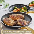 thumbnail image 2 of Blue Diamond Gold 10 Piece Cookware Set,Ceramic Nonstick, PFOA Free, Induction Suitable, Dishwasher Safe, Gold Handle, Black, 2 of 10