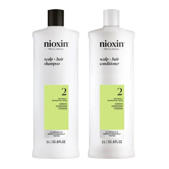 Nioxin System 2 Duo Shampooing et Revitalisant 1 L