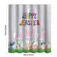 thumbnail image 3 of CaiYueKe Waterproof Polyester Shower Curtain with Hooks - No Punch Fabric Bathroom Partition Digital Printing Decorative Easter Spring Theme Water Resistant Easy Install Bath Curtain, 3 of 6