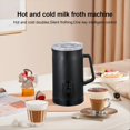 thumbnail image 3 of 4-in-1 Electric Milk Frother 400W 590ml Hot and Cold Milk Foamer Silent Operation Stainless Steel Milk US Plug B,1 * Electric Milk Frother,White, 3 of 9