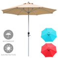 thumbnail image 2 of Costway 9' Patio Market Umbrella Table Aluminum Crank W/8 Ribs Beige, 2 of 10