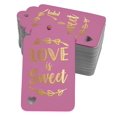 thumbnail image 1 of Inkdotpot Gold Foil Paper Hang Tags Love Is Sweet Wedding Favor Tags 50 Pack, 1 of 1