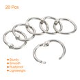 thumbnail image 3 of Unique Bargains Metal Binder Rings, Detachable, Silver Tone, 20 Count, 20 Pack, 3 of 5