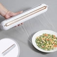 thumbnail image 1 of XYAIYT Magnetic Cling Film Dispenser With Sliding Cutter For Easy Kitchen Storage And Safe Food Wrap Foil Dispenser Holder For Aluminum Foil And Parchment Paper, 1 of 8