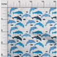thumbnail image 2 of oneOone Rayon Blue Fabric Beach Dolphin Sewing Material Print Fabric By The Yard 56 Inch Wide, 2 of 4