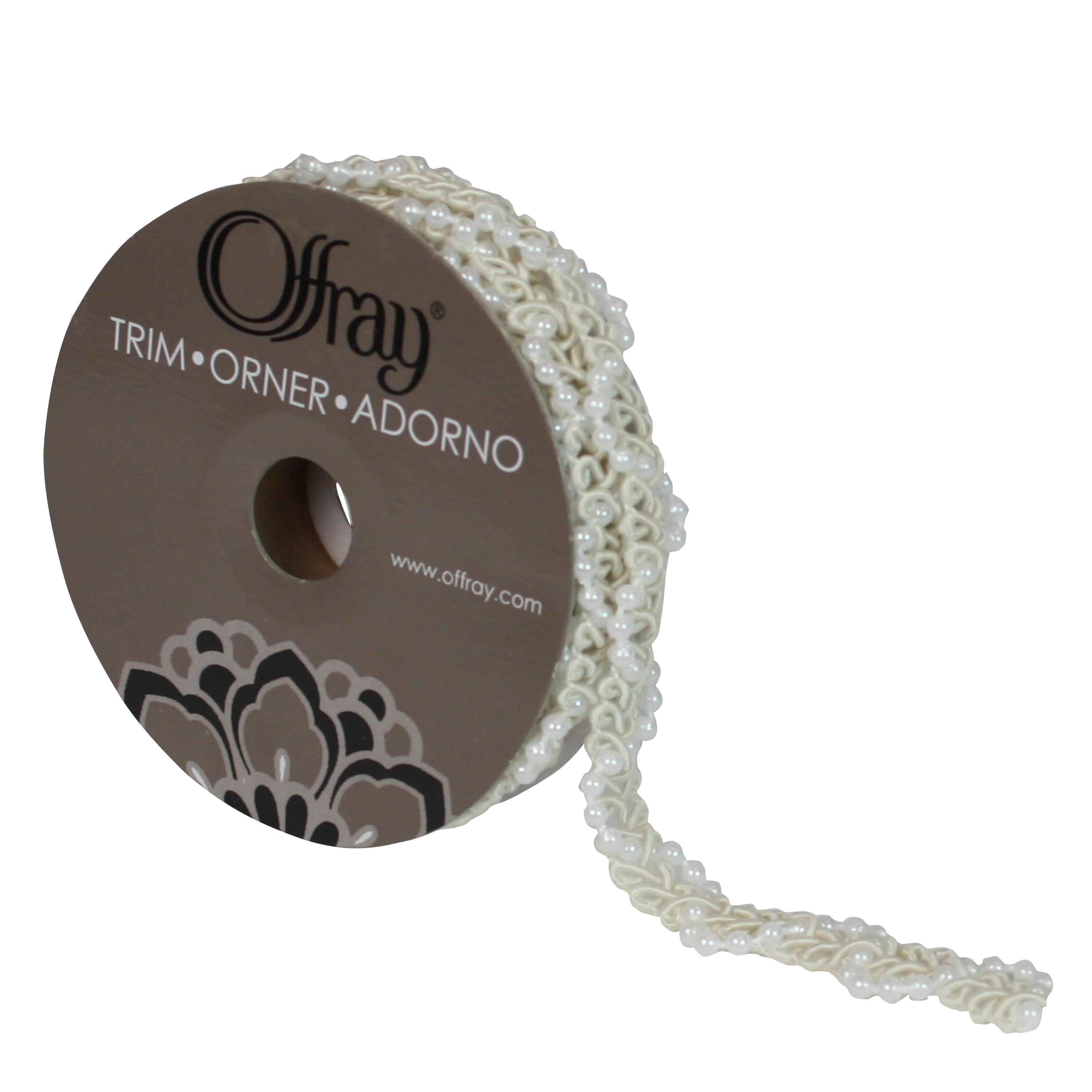PEARL GIMP 5/8 WHITE - FRENCH