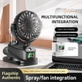 thumbnail image 4 of Multifunctional Clip Spray Fan F7 | USB Rechargeable Type-C | 360° Rotating Silent Mini Fan with 20ml Water Tank | Strong Wind 4-Speed Portable Cooling for Outdoor Home Office, 4 of 9