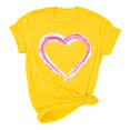 thumbnail image 4 of Pisexur T-shirt de la Saint-Valentin Haut T-shirt de la Saint-Valentin pour Femme Amour Imprimé T-shirt à Manches Courtes Haut à Manches Courtes Col Rond Haut/chemise, 4 of 5