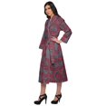 thumbnail image 2 of Moomaya Printed WoMen's Robe Dressing Gown With Pockets Bath Robe Girls, 2 of 6