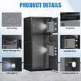 thumbnail image 4 of karbeen 7.0 Cu ft Large Safe Box Fireproof Waterproof, Digital KeypadHome Safe with Deposit Slot & Dual Alarm System, Money Safe With Mute Function and LED Light, Security Box for Money Valuables, 4 of 6