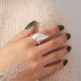 thumbnail image 3 of Womens Ring Open Diamond Six-Claw Ring Wedding Fashion Jewelry, 3 of 8