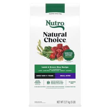 Nutro Natural Choice Petites Bouchées Recette à l'Agneau & au Riz Brun Nourriture Sèche pour Chiens Adultes 4.99kg