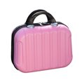 thumbnail image 1 of Makeup Storage Organizer Travel ABS with Handle Toiletry Suitcase Box Mini Boarding Luggage Cosmetic Case Large Capacity Bag Pink, 1 of 6