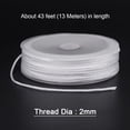 thumbnail image 2 of Unique Bargains Twisted Nylon Twine Thread Beading Cord 2mm 13M/43 Feet Extra Strong Braided Nylon String, White, 2 of 6