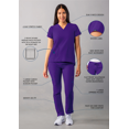 thumbnail image 3 of Adar Addition Go-Basic Scrub Set For Women - Slim V-Neck Scrub Top & Skinny Cargo Scrub Pants, 3 of 7