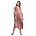 thumbnail image 1 of Moomaya Chemise de Nuit Boutonnée en Coton Imprimé pour Femmes, Robe de Nuit d'Allaitement, 1 of 5