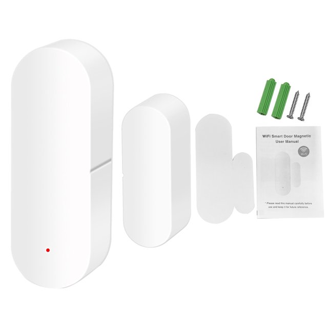 Wifi Smart Door and Window Sensor Alarm Magnetic Home Security System Door Opening Alarm APP Remote Control Suitable for Garage, Apartment, Dorm, Store, Office