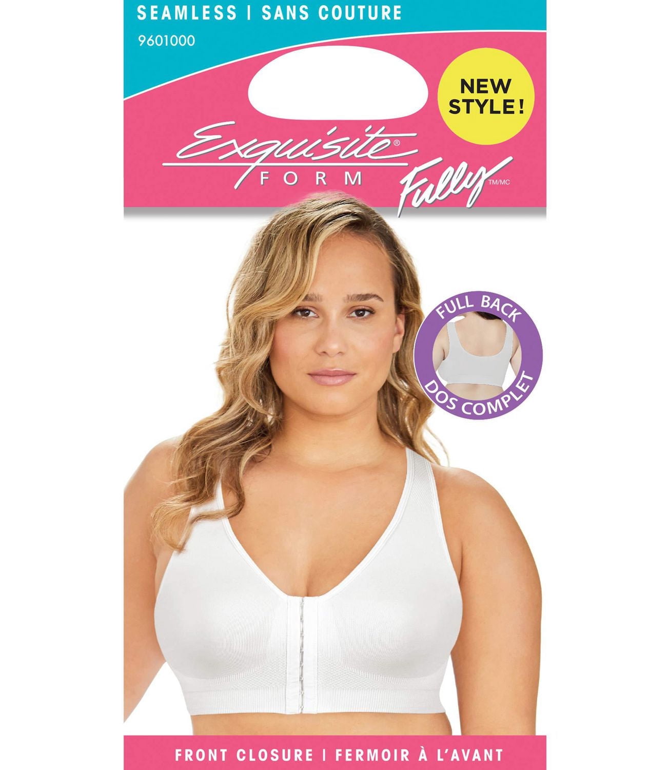 Exquisite Form  #9601000 FULLY Seamless Full-Coverage Bra, Wire-Free, Front Closure