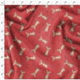 thumbnail image 4 of Soimoi Orange polyester Crepe Fabric Footprints & Mouse Kids Decor Fabric Printed Yard 52 Inch Wide, 4 of 5