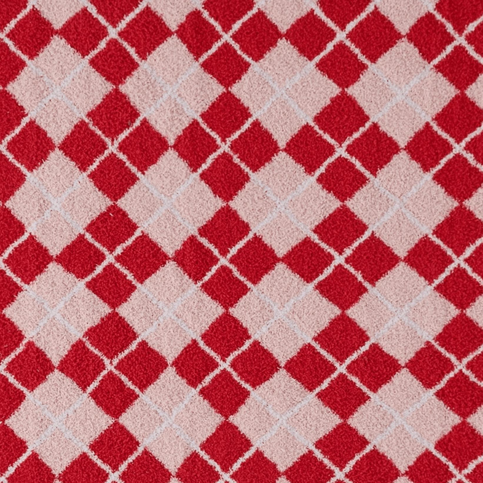 Mainstays Cozy Throw Pink Argyle