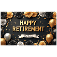 thumbnail image 1 of Happy Retirement Banner Backdrop Decoration for Party Golden Celebration Event Photography Props Background Decoration Retirement Party Banner, 1 of 4