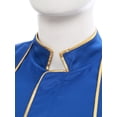 thumbnail image 3 of Moggemol Robe d'Église pour Hommes avec Étole Costume de Prêtre Jeu de Rôle Manches Longues Croix Dorée Manches Courtes Bleu Royal TG, 3 of 6