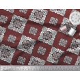 thumbnail image 2 of Soimoi Moss Georgette Fabric Floral Block Print Fabric by The Yard 42 Inch Wide, 2 of 3