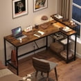 thumbnail image 2 of Bestier 58" Gaming Desk with LED Lights L Shaped Computer Desk with Power Outlet & Monitor Stand in Carbon Fiber Adults, 2 of 9