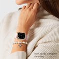 thumbnail image 4 of For Apple Watch Case 44mm Series 6/5/4/SE with Tempered Glass Screen Protector, Double Bling Case Crystal Diamonds Rhinestone Bumper Overall Hard PC Slim Protective Cover For iWatch 44mm, 4 of 6