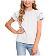 thumbnail image 1 of Akiihool Vêtements pour Tout-Petites Fille T-Shirts Graphiques à Manches Courtes pour Filles Tout-Petits, T-Shirts à Col Rond pour Enfants, Tenue de Vêtements pour Fille, Multipacks (Blanc, 7-8 Ans), 1 of 4