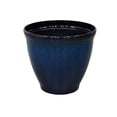 thumbnail image 1 of Pot rond en résine recyclée à dégradé bleu de 9 pouces Mainstays, 1 of 4