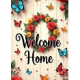 thumbnail image 4 of Welcome Home Banner Floral Butterfly Decor Wall Background for Party Wedding Garden Backdrop Photo Prop Event Decorations Vibrant Flower Display, 4 of 4