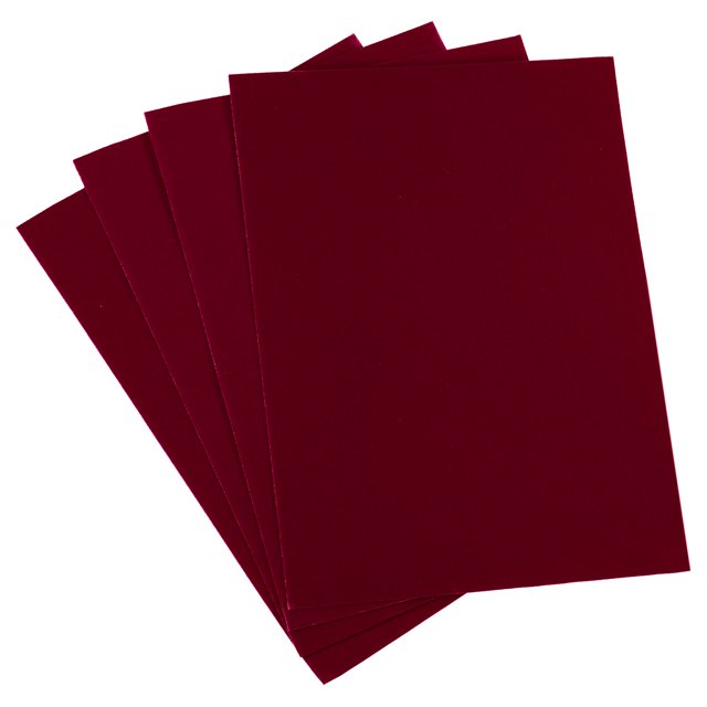 Uxcell Patchs en Velours Autocollants Patchs de Réparation Rouge Foncé 4 Pcs