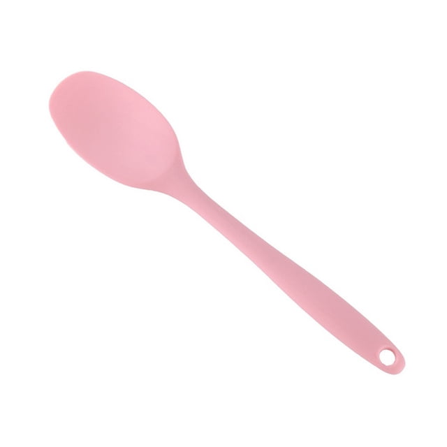 Oleegame 1PC Stainless Steel Cutlery Set Bakeware Kitchen Tools And Cooking Silicone Scoop Utencil Kitchen,Dining & Bar Pink